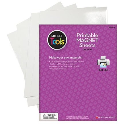 DOWLING MAGNETS Dowling Magnets DO-735004-3 Printable Magnet Sheets - 4 Per Set - Pack of 3 DO-735004-3